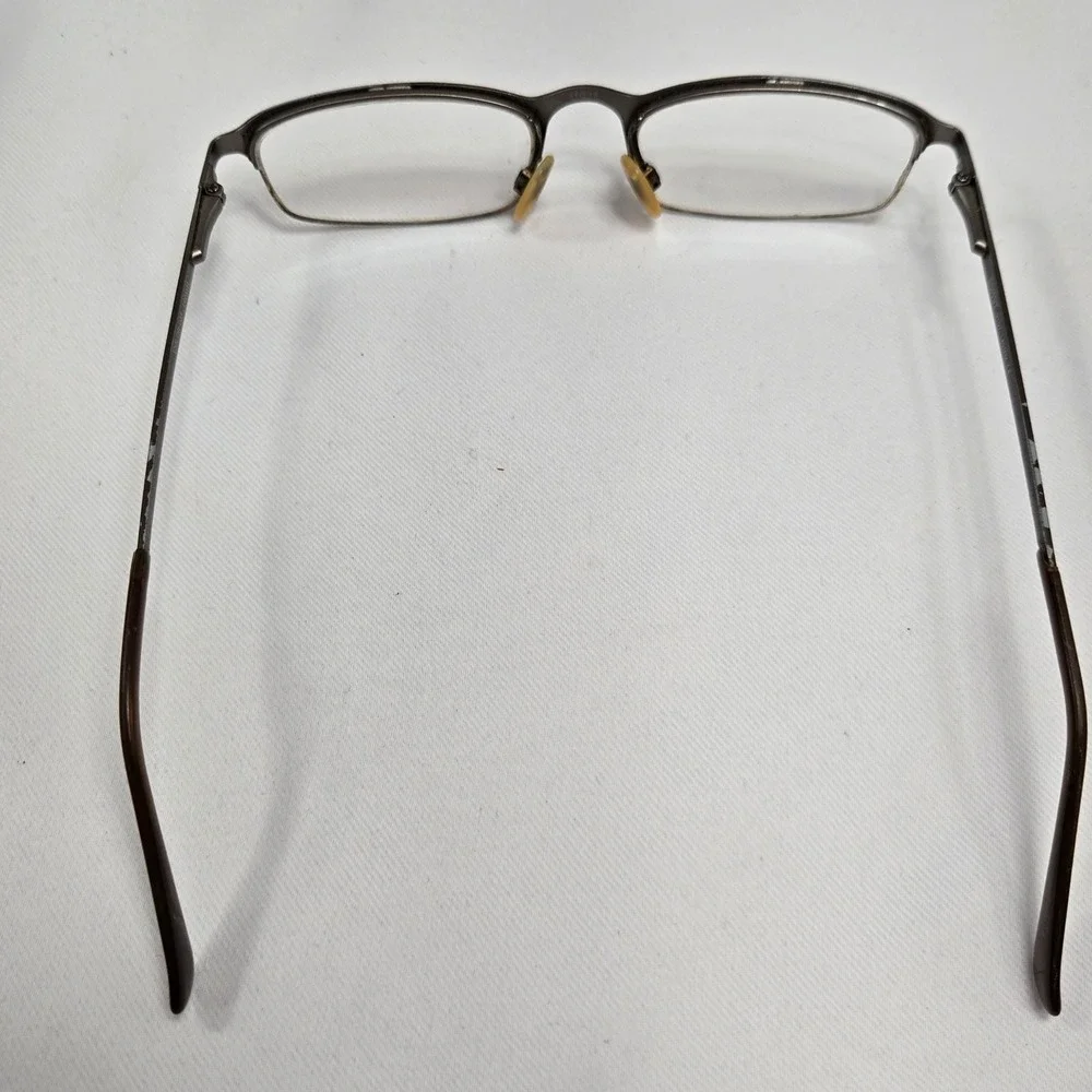 VTG Esprit 9107 Brown Metal Half Rimless Eyeglasses Frames 140mm Color-035 Retro